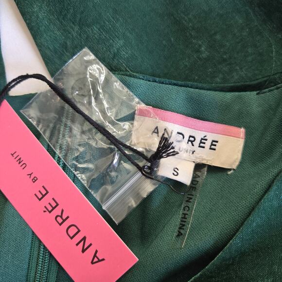 NWT Andrée by Unit Whimsigoth Romantic Mermaid Satin Midi Long Sleeve Dress S - Picture 4 of 12